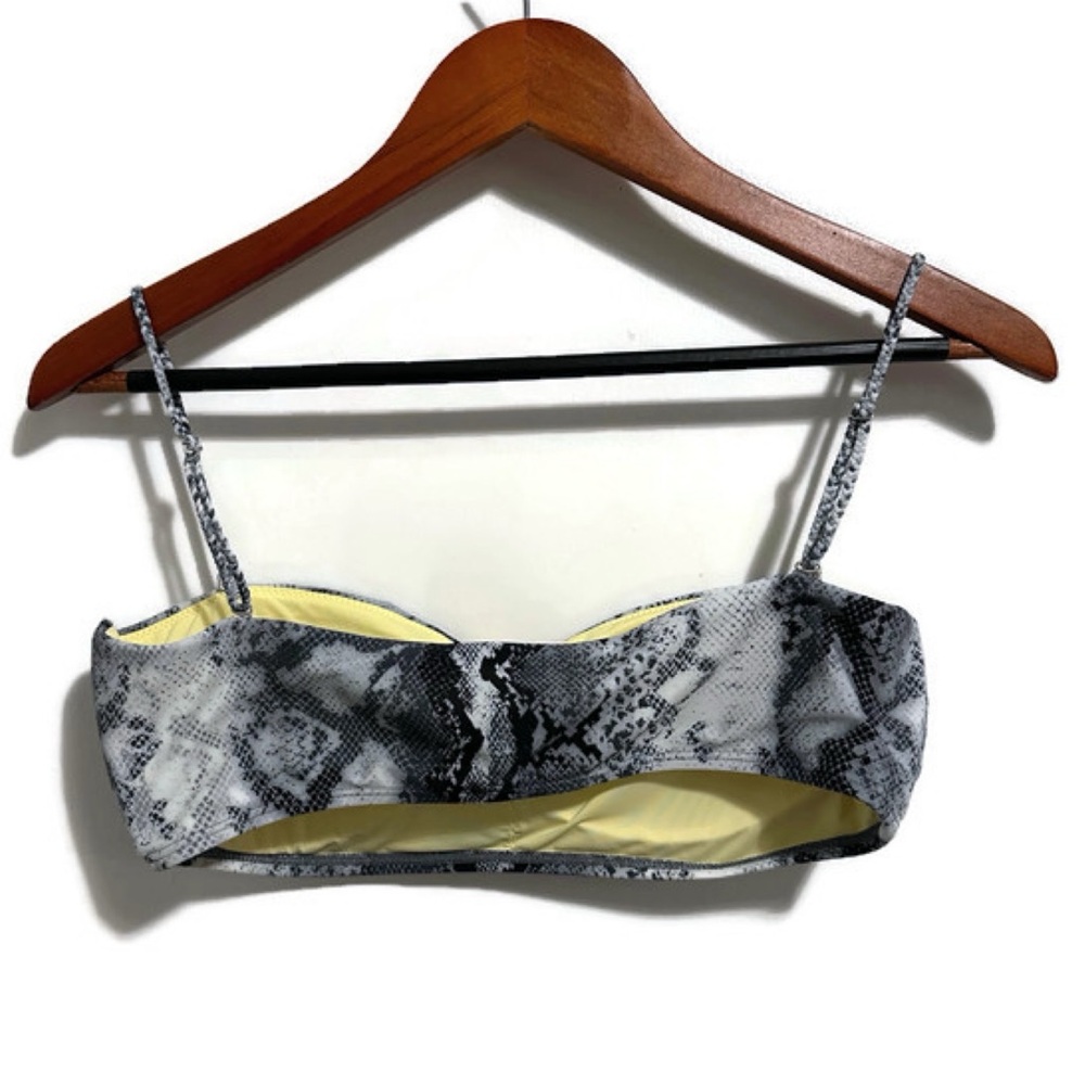 Dolce Vita Black and White Snake Print Bikini Top - Picture 5 of 7